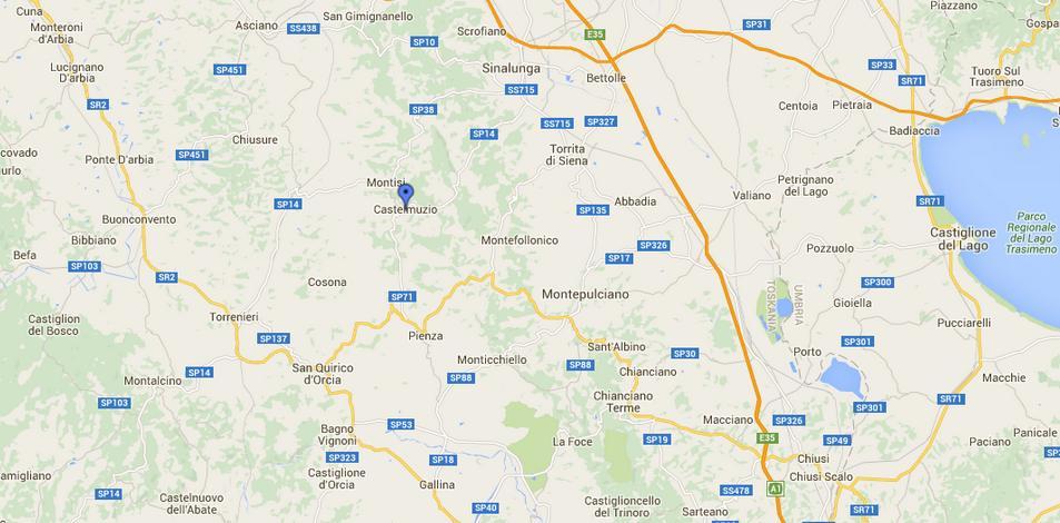 Mapa Toskanii, Castelmuzio