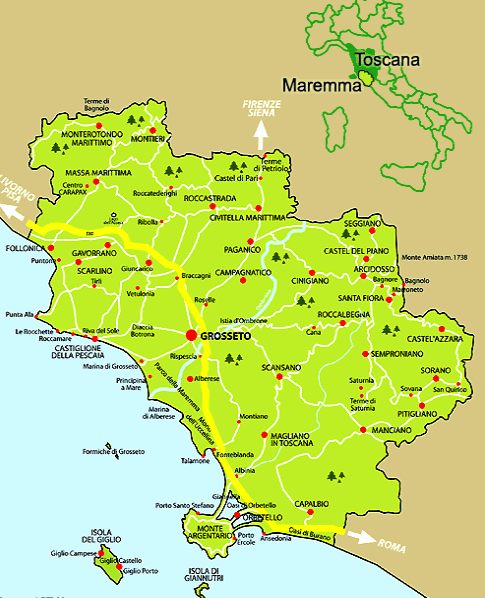 Maremma - mapa