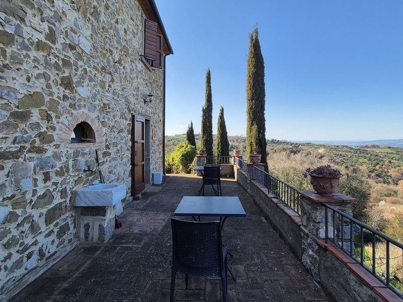 Dwa domy z widokiem na Val d'Orcia